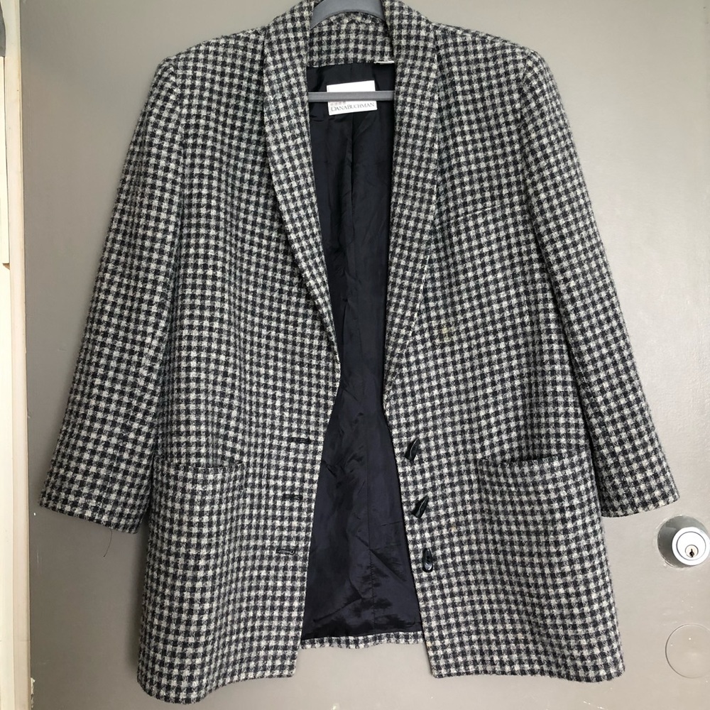 Dana Buchman houndstooth Coat.